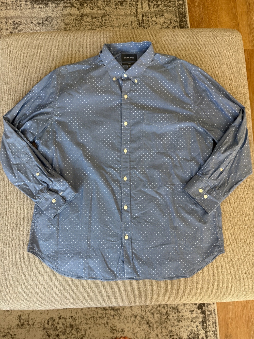 Bonobos Blue Dotted Button-Down Shirt